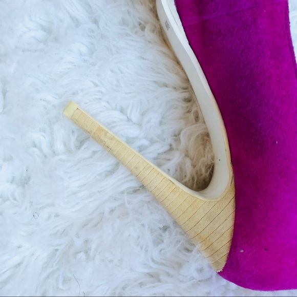 BCBGENERATION Pink Suede Platform Shoes Sz 8.5 - Picture 12 of 16